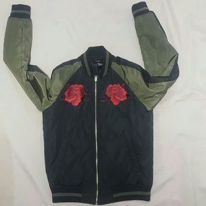 Forever 21 Men's Rose Themed Jacket